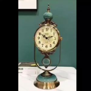 Desk Clock Vintage Desk Alarm Clock American Style Creative Living Room Large Table Clock Home Decorative Desk Clock European Style Table Clock Cabinet Desktop Clocks