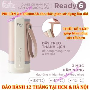 Ready 6 Túi vải ủ ấm bình sữa / Dụng cụ hâm sữa du lịch cầm tay Fatzbaby Fatz FB3068BT
