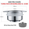 Bộ Lọc Rác Bồn Rửa Bát Inox 304 3 in 1 Mifan - Ngăn mùi hôi côn trùng, Nút chặn thoát nước, Khay giỏ lọc thức ăn thừa. 
