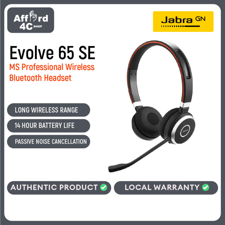 Jabra Evolve 65 MS Stereo - Wireless Headset with Link 370 Bluetooth ...
