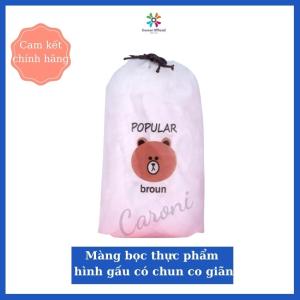 [HCM] Màng bọc thực phẩm có chun co giãn túi gấu 100 cái an toàn vệ sinh tiện ích không mùi có thể tái sử dụng nhiều lần Caroni Store