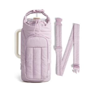 BESTIT with Strap Water Bottle Holder Bag Large Capacity Portable Insulating Cup Sleeve Stylish Water-resistant Carrier Bag for Women