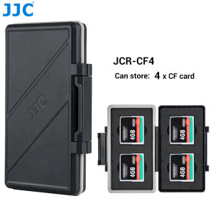 JJC 4 Slots CF Card Case Waterproof Memory Card Holder Storage Box DSLR Mirrorless Camera Memory Accessories for Canon Nikon