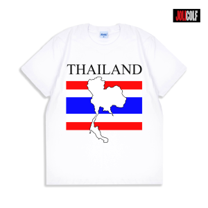 Joligolf เสื้อยืดลายไทย ลายธง ลิขสิทธิ์แท้ Souvenir Tshirt Thailand ของฝากต่างชาติ สกรีนชัด ไม่หลุดไม่ลอก No.012