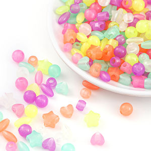 30g/bag Luminous Beads Glow in the Dark Fishing Loose Spacer Beads for Party And Holiday DIY Decoration DIY Necklace Bracelet