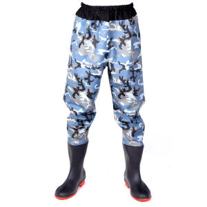 กางเกงกันฝนผู้ชายแบบหนากันน้ำความยาวเอว