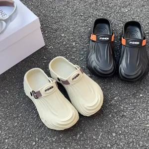 [Free Shipping] MenS 2025 Summer Slip-On Sandals With Thick Soles Non-Slip Design And A Closed-Toe Style Suitable For Couples And For Casual Sporty Or Beach Wear