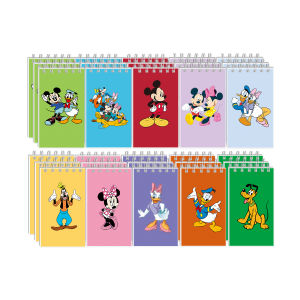 W21 Disney Mickey Spiral Book Coil Notebook Minnie Journal Diary Schedules Daily Plan List Notepad School favors Supplies Stationery