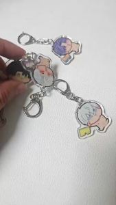 5Pcs/Pack Underwear Game Love and Deepspace Key Chains Two-sided Keychain Game Cartoon Xavier Zayne Rafayel ralayo Sylus Caleb Acrylic Pendant Keyring