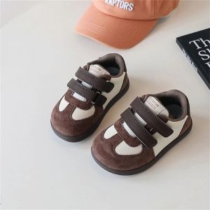 2026 New Spring/Autumn Children Shoes Leather Breathable Kids Casual Shoes Non-slip Fashion Toddler Girls Boys Sneakers EU 22-302026