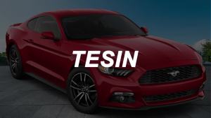 HH8 TESIN Car Carbon Fiber Interior Decoration Cover Stickers Accessories For Ford Mustang 2015 2016 2017 2018-2022 Exterior Parts 5B6Z3