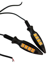 เหมาะสำหรับการติดตั้งบนรถจักรยานยนต์ ไฟเลี้ยว12VLEDรูปร่างกระสุน ZD08