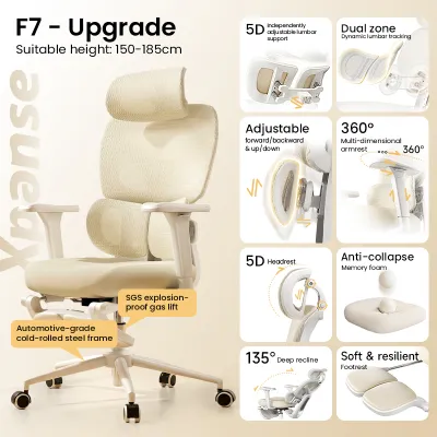 XPANSE F6 Latex Cushion Ergonomic Office Chair With Footrest Home Computer Chair 【30 Day Free Trial】