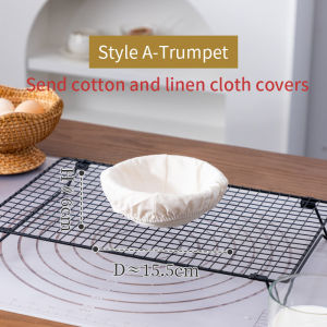 ตะกร้าหมักขนมปัง ตะกร้าสานหวายรอบ กรอบหมักแป้งสไตล์ยุโรป แม่พิมพ์อบ ผมหมักผ้า กรอบขนมปังสีฟ้า