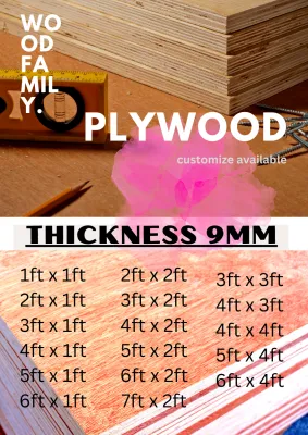 9mm+- BEST SOLID PLYWOOD ALL SIZE Quality Plywood=furniture DIY