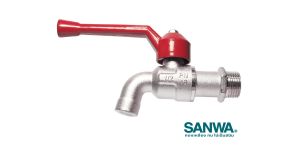 Sanwa ก๊อกน้ำ ก๊อกบอลด้ามแดง 100% ของแท้ 10 ตัว (จุดกล่อง 1/2 และ 3/4)