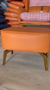 Lawrence sofa chair living room single sofa swivel chair light luxury bedroom balcony computer chair metal cket