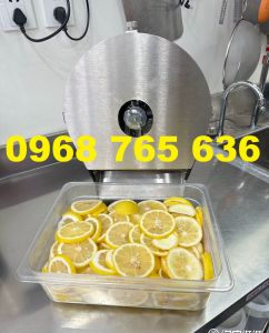 Máy thái lát hoa quả đa năng chạy điện - Máy cắt lát chanh cam