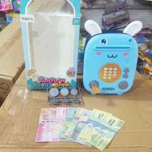 Mainan Anak Celengan Brangkas Money Safe Mini / Money Box Character Animal / Mainan Edukasi Anak