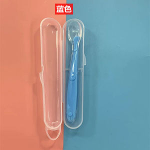 Baby Silicone Feeding Spoon with Storage Box New Design Infant Feeding spoon Tableware Storage Baby Travel Tableware Set