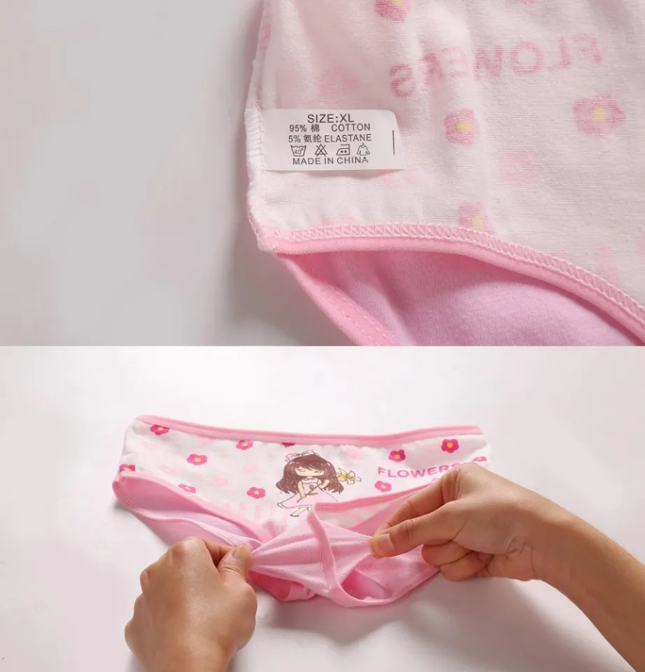 SMY 4pcs/lot Baby Kids Panties Cotton New Fashion Cartoon printed girls  Briefs Boxer Underwear Training pants