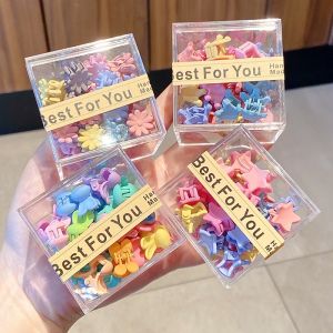 30PCS/Box Girls Cute Colorful Small Hair Claws Cartoon Hair Clip Headband Fashion Hair Accessories