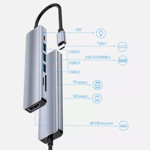 USB C HUB 7 in 1 Type C USB Hub 3.0 4K 60Hz Type C to HDMI USB Splitter USB 3.0 PD 87W Adapter For USB HUB