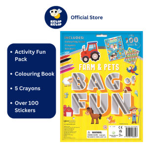 Farm & Pets Colouring Book Fun Pack With 5 Crayons & 100+ Stickers For Kids