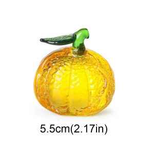 WARM Pomegranate Pumpkin Pineapple Pumpkin Strawberry Fruit Ornaments Glass Crafts Interesting Artificial Fruit Decoration Crystal Figurines Simulated Crystal Crafts Ornaments Office