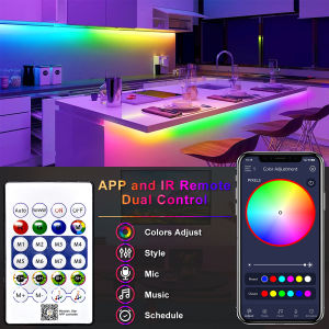 5M 5V USB ARGB LED Neon Light Smart Strip Light Sync Music Changable Color Dimmable APP Control Waterproof Indoor Outdoor decorate Neon Sign Flexible Ribbon Rope LED string lights