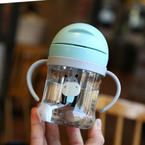 Sippy Cup For Baby Kids Straw Cup Feeding Nursing Water Juice Bottle Handle Water Tumbler Cup