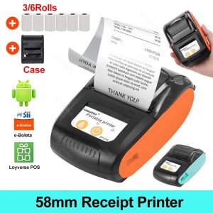 58mm 2 Inch Mini Portable Thermal Printer Wireless PT-210 Receipt POS Printer Bluetooth for Windows Android iOS