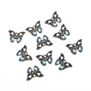 4pcs Butterfly Pendants Colorful Enamel Butterfly Charm Small Animal Findings for DIY Bracelet Necklace Earrings Jewelery Making Accessories