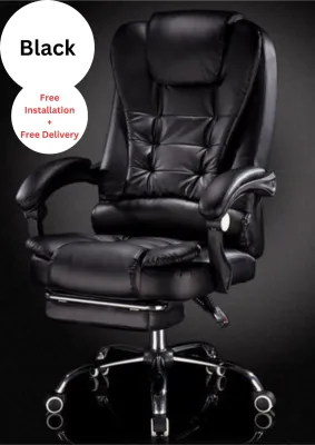 ⚡️SG Seller⚡️Free Delivery & Installation Office Chair Boss Chair Computer Chair Durable Comfortable Backrest Reclining Long-Sitting Swivel Chair