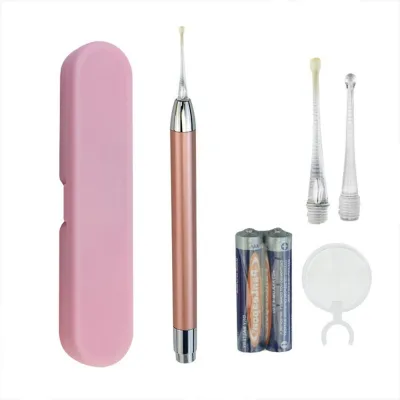 Luminous Kids Ear Pick Set with LED Light & Magnifying Glass 4-Piece Safe Ear Wax Removal Kit Gentle Baby Ear Cleaner Tools for Ear Care & Hygiene Essentials