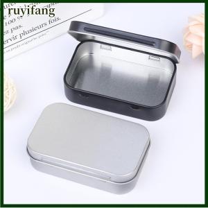 ruyifang ชุดอุปกรณ์เอาชีวิตรอดกล่องดีบุกขนาดเล็กแบบฝาพับโลหะเปล่ากล่องเก็บของกล่องจัดระเบียบสำหรับกุญแจเหรียญลูกกวาด