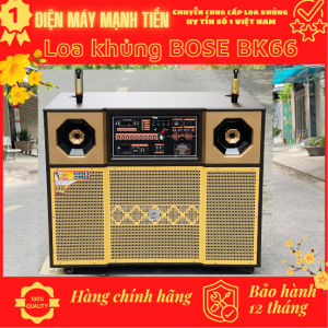 Loa kéo MTMAX BK66 + Kèm 2 Mic Âm thanh Cực Căng Công Suất khủng 1000W Gỗ 2 lớp cao cấp bass 4 tấc + 2 treble