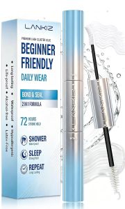 Keo dán mi giả dạng chùm chống thấm nước phù hợp cho mắt nhạy cảm không gây dị ứng dùng được khi tắm ngủ tập thể dục và rửa mặt độ bền cao 72 giờ công thức không chứa latex dùng hàng ngày thương hiệu LANKIZ.
