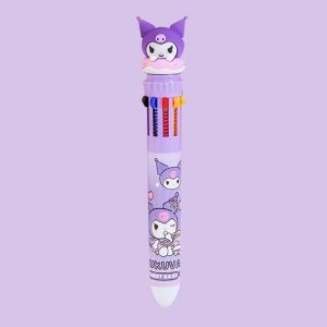 Sanrio Hoạt Hình Nhiều Màu Bút Bi Kawaii Kuromi Hello Kitty Cinnamoroll 10 Màu Bút Bi Trường Học Sinh Văn Phòng Phẩm Quà Tặng
