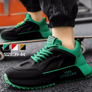 Men's Black Casual Handsome Antibacterial Running Shoes