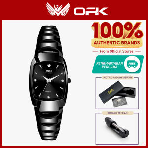 OPK resmi Autentik merek jam tangan wanita terbaru 2025 Santai elegan bercahaya kalender Mode emas Jam tangan kuarsa cermin HD tali jam baja tahan karat
