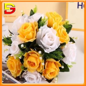 Lẵng Hoa Lụa Trang Trí Bàn Họp Hội Nghị Hoa Giả 20cm Decor Bàn Tiệc Cưới Sự Kiện Nhiều Mẫu DC-787