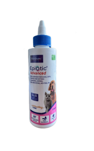 Virbac Epiotic Advanced น้ำยาเช็ดหูสุนัขและแมว กลิ่นหอม ป้องกันกลิ่นไม่พึงประสงค์ 118ml EXP 08 2027