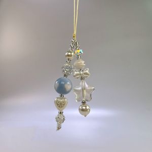 RGFV STORE Trái tim ngôi sao Dây đeo điện thoại Y2K Bướm Phong Cách Gothic Dây đeo điện thoại di động Acrylic Tối Dây móc chìa khóa