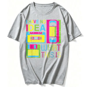 [Local Stock] HBESTY  I Have No Idea What This Is Boys Girls 80s 90s Outfit T-Shirt Vintage Aesthetic Goth Women Clothing High Quality Cotton Tees Top