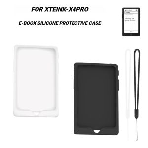GONLUEZ Anti-Fall E-Book Reader Case Dustproof Silicone E-Reader Shell  Lanyard Reader Protective Cover for for XTEINK-X4 Pro Reading