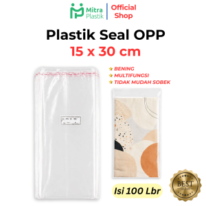 Plastik Seal OPP 15x30 (100 lembar) / Plastik Seal 15 x 30 Bening Lem Rekat Roti Undangan