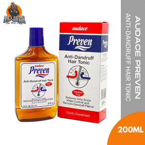 AUDACE Preven Anti-Dandruff Hair Tonic 200ml Relieves Itchy Scalp Remove Dandruff Flakes Tonik Kelemumur Paraben Free头皮屑