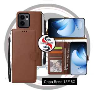 Casing Untuk OPPO RENO 13F 5G Case Dompet Wallet Flip Cover Leather Premium Sarung HP