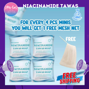 Buy 4 Niacinamide Tawas Mini Edition 50g Get 1 Free Mesh Net Body Wash